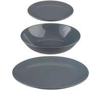 Service De Table - Secret De Gourmet - 18 Pièces - Gris - Porcelaine/Céramique/Grès - Compatible Lave-Vaisselle