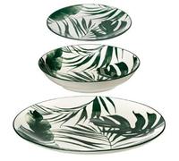 Service de Table - SECRET DE GOURMET - Palme - 18 Pièces - Porcelaine - Vert