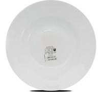 Service de table service de 36 assiette creuse plat de service rond en verre- Diamètre 24 cm -JUANIO- G