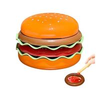 Service de table sur le thème du hamburger pour un domestique | Apéritif en sauce pour servir des aliments pour enfants, adultes, barbecue, cuisine, condiments