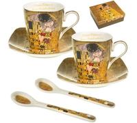 Service de tasses expresso en porcelaine Baiser Gustav Klimt