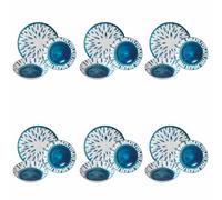 Service de vaisselle 18 pièces en porcelaine, 6 places de table, Marechiaro