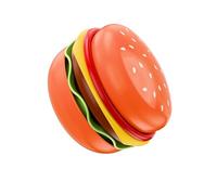 Service de vaisselle créatif en céramique 5 pièces sur le thème du hamburger, parfait pour les réunions de famille, les collations, les gâteaux, finition robuste