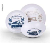 Service de Vaisselle en mélamine Holiday Travel - 6 pièces - pour 2 Personnes