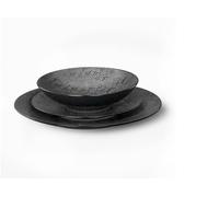 Service de vaisselle - MÉDARD DE NOBLAT - Black Japan - 18 pièces - Grès - Motif floral