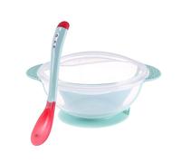Service De Vaisselle Pour Bébé, Bol De Nourriture, Apprentissage De La Vaisselle Pour Enfant, Détection De La Température, Cuillère D'alimentation, Assiette/Plateau À Ventouse