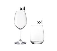 Service de verres, 8 pièces, 4 personnes, RESTAURANT, Bormioli Rocco