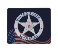 Service des Marshals des États-Unis Tapis De Souris Douce Tapis Souris Durable Mouse Pad pour Études Travail Bureau 25X30Cm