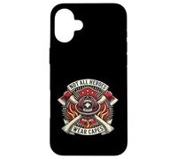 Service d'incendie avec Camion de Pompiers et Pompier Coque pour iPhone 16 Plus