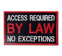 Service Dog Access Required By Law No Exceptions Brodé Crochet et boucle d'attache Patch