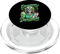 Service d'urgence Squelette Latte ER infirmière St Patrick Day PopSockets PopGrip pour MagSafe