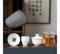 SERVEL Service en Porcelaine Gaiwan Tasses à thé Tasse de thé cérémonie théière Chinois Portable Kung Fu Voyage Service à thé Tasse à thé en céramique avec Filtre