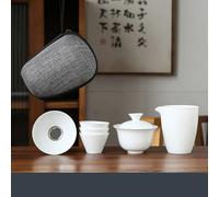 Service en Porcelaine Gaiwan Tasses à thé Tasse de thé cérémonie théière Chinois Portable Kung Fu Voyage Service à thé Tasse à thé en céramique avec Filtre