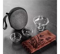 Service Ensemble Extérieur En Porcelaine Chinoise Avec Serviette Kungfu Affaires Et Bol Voyage Thé Pour Maison Portable Pour Sac Services A Thé Portables(I)
