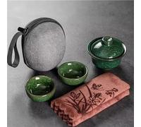 Service Ensemble Extérieur En Porcelaine Chinoise Avec Serviette Kungfu Affaires Et Bol Voyage Thé Pour Maison Portable Pour Sac Services A Thé Portables(G)