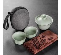 Service Ensemble Extérieur En Porcelaine Chinoise Avec Serviette Kungfu Affaires Et Bol Voyage Thé Pour Maison Portable Pour Sac Services A Thé Portables(B)