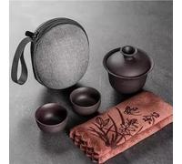 Service Ensemble Extérieur En Porcelaine Chinoise Avec Serviette Kungfu Affaires Et Bol Voyage Thé Pour Maison Portable Pour Sac Services A Thé Portables(A)