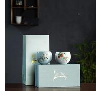 Service Ensemble Tasses Thé En Céramique Paire Service Kung Fu Petit Bol Boîte Cadeau Tasse Chinoise Vintage Services A Thé Portables(B)