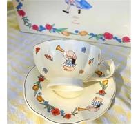 Service Ensemble Tasses Théière Forme Cœur Princesse Alice Pays Merveilles Céramique Cadeau D'anniversaire Parfait Pour Amateurs Animé Services A Thé Portables(Type-B)