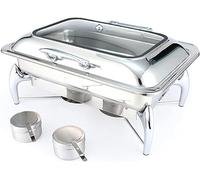 Service et Chauffe-Plats pour buffets - Chauffe-Plats pour événements traiteurs, Ensemble Buffet, Chauffe-Plats en Acier Inoxydable, Ensemble Buffet Chaud/Froid, Ensemble de Service pour pla