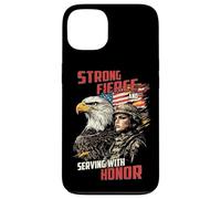 Service féroce avec Motif Soldat féminin d'honneur Coque pour iPhone 13