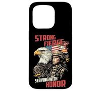 Service féroce avec Motif Soldat féminin d'honneur Coque pour iPhone 15 Pro
