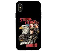 Service féroce avec Motif Soldat féminin d'honneur Coque pour iPhone X/XS