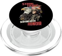 Service féroce avec Motif Soldat féminin d'honneur PopSockets PopGrip pour MagSafe