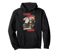 Service féroce avec Motif Soldat féminin d'honneur Sweat à Capuche
