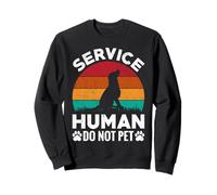 Service-Human Do Not Pet Funny Dog Lover Vintage Sweatshirt