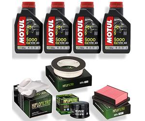 Service Kit Complet De Filtre à Huile Hiflo HF985 Hiflo Air HFA4506 +4507 +4508 +4LT Huile Motul Compatible Avec Yamaha XP Tmax Sp White Max 500 2010 2011