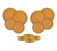 Lot de 12 set les essentiels en grès jaune D Björn