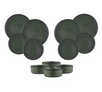 Lot de 12 set les essentiels en grès vert D Björn