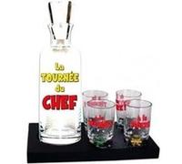 Service Liqueur alcool La Tournée du Chef carafe et 4 verres shooter Multi G