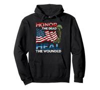 Service Militaire Honor The Dead Heal The Wounded Warrior Sweat à Capuche