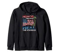 Service Militaire Honor The Dead Heal The Wounded Warrior Sweat à Capuche