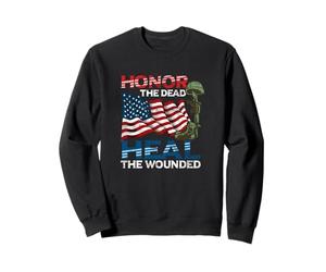 Service Militaire Honor The Dead Heal The Wounded Warrior Sweatshirt