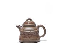 Service Pot Trépied Carré Fait La Main Bouilloire Boue Bois D'agilawood Avec Passoire, Service Thé Zisha Cadeau Théières Argile Violette Yixing 180ml Services A Thé Portables