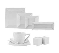 Service pour le petit-déjeuner Karaca Trend Emboss, 32 pièces carrées/rectangulaires