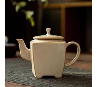 Service Ru Four Théière Simple Pot Porcelaine Fendu Kung Fu Service Thé En Céramique Petite Cérémonie Noir Roche Brasserie Services A Thé Portables(E)