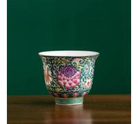 Service Service À Thé Chinois Fait La Main 1 Pcs Master Hand Painted Flowers Porcelain Tea Bowl Cup Palace Luxury Enamel Ceramic Teacup Services A Thé Portables(C)