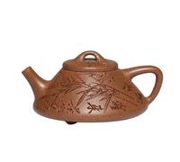 Service Service À Thé Chinois Zisha 150ml Théière Motif Feuille Faite La Main Bouilloire Yixing En Pierre D'argile Violette Services A Thé Portables