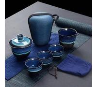 Service Service Thé Chinois Kung Fu Voyage Théière En Céramique Glaçure Tasse Porcelaine Bouilloires Verres Cérémonie Services A Thé Portables