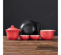 Service Service Thé Chinois Voyage Kung Théière Portable Céramique En Porcelaine Tasses Outil Pour Cérémonie Services A Thé Portables(C)