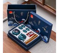 Service Service Thé Kung Fu Coffret Cadeau Pour Amis Cérémonie Chinois En Céramique Une Théière Quatre Tasses Avec Canettes Services A Thé Portables(N)