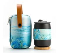 Service Service Thé Moderne Simplicité Kit Camping Portable Plein Air Tasse Craquelins En Céramique Théière Kung Fu Bureau Services A Thé Portables(B)