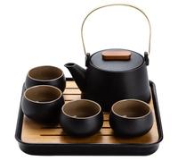 Service Service Thé Pour Maison Bureau Voyage Bons Cadeaux Théière Faisceau Poterie Une Quatre Tasses Avec Sac Services A Thé Portables