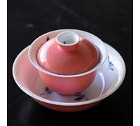 Service Set Théière Kung Fu Soupière En Céramique Peinte À La Main Orchidée Bol Couvert Sancai Tasse Thé 150ml Services A Thé Portables