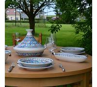 Service tajine assiettes creuses Bakir Royal - 6 pers