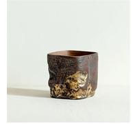 Service Tasse À Thé Carrée Rust Red Gold Star Master Cup Creative Rétro En Céramique Old Rock Mud Collection Fournitures Pour Le Service Du Services A Thé Portables